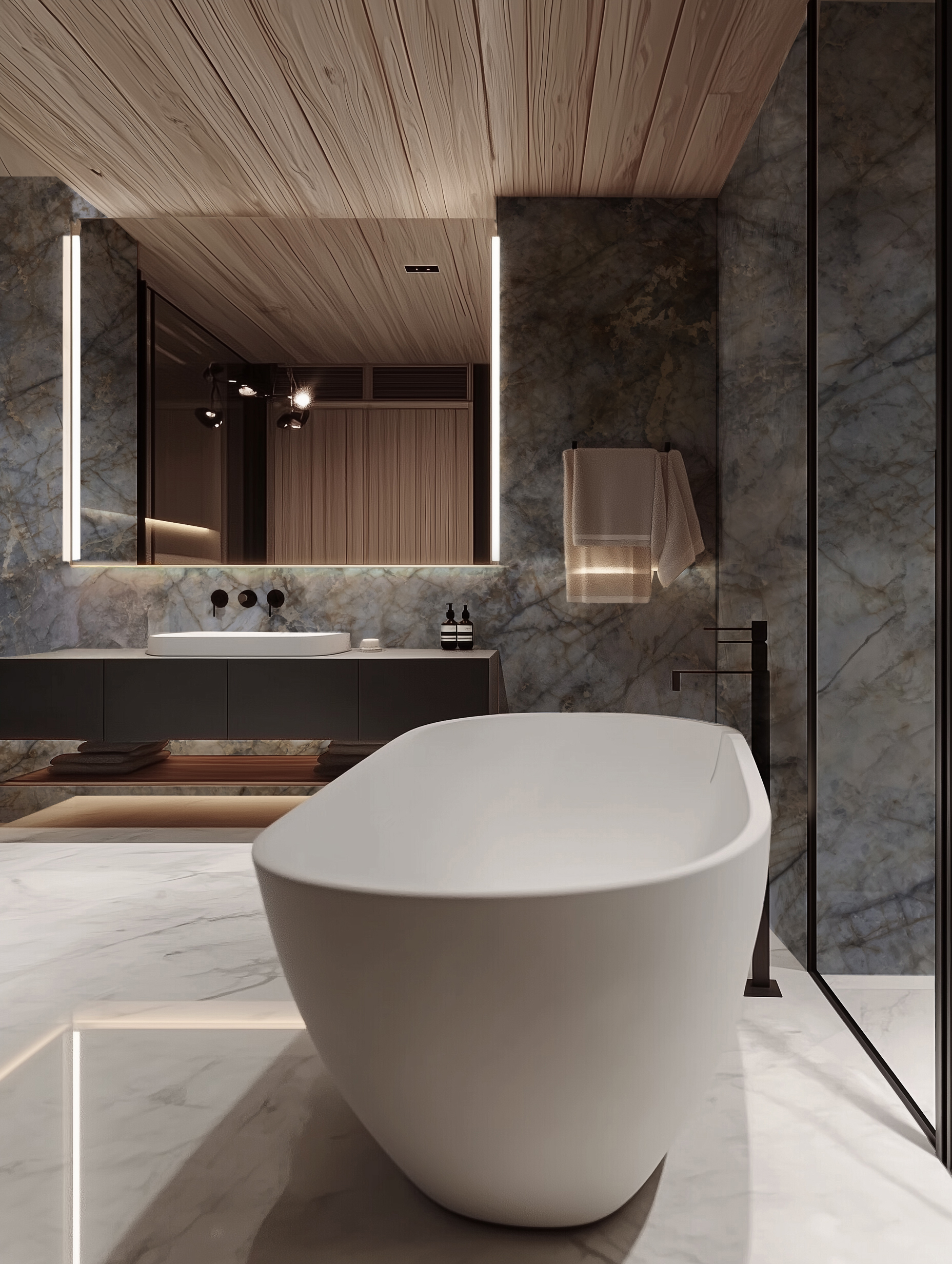 Azul Cascade installed in luxury bathroom