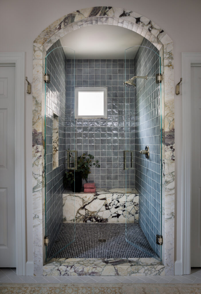Calacatta Monet featured in stone threshold